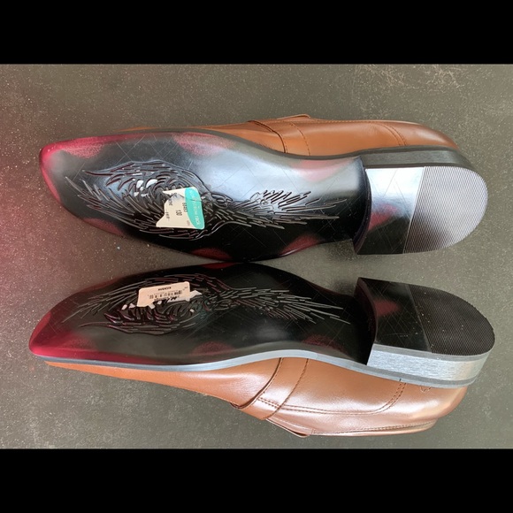 Steve Madden Men's Kickbacks Tan Leather Shoes - Picture 6 of 7